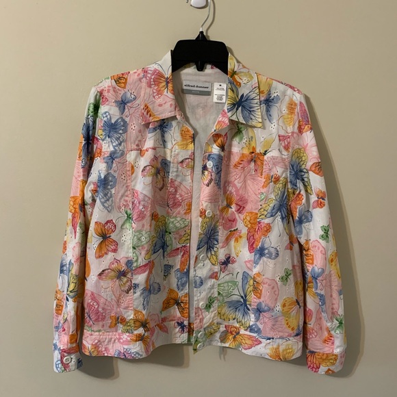 ALFRED DUNNER Jacket Button Up Front, 2 Side Pockets, Lightweight - Picture 2 of 15
